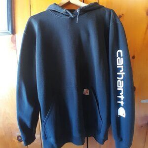 Carhartt Men's Midweight Hooded Logo Sleeve Sweatshirt